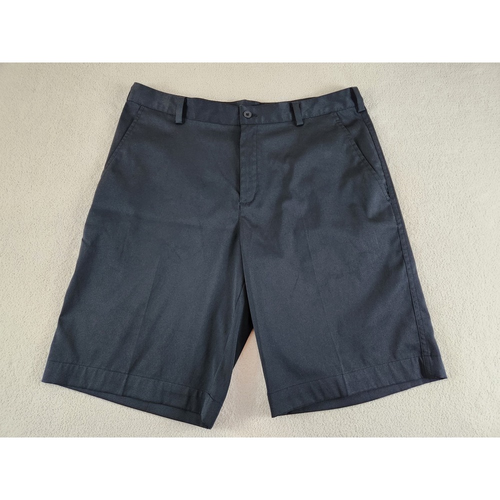 Mens Nike Dri Fit Black Golf Shorts Size 34 10" Inseam
